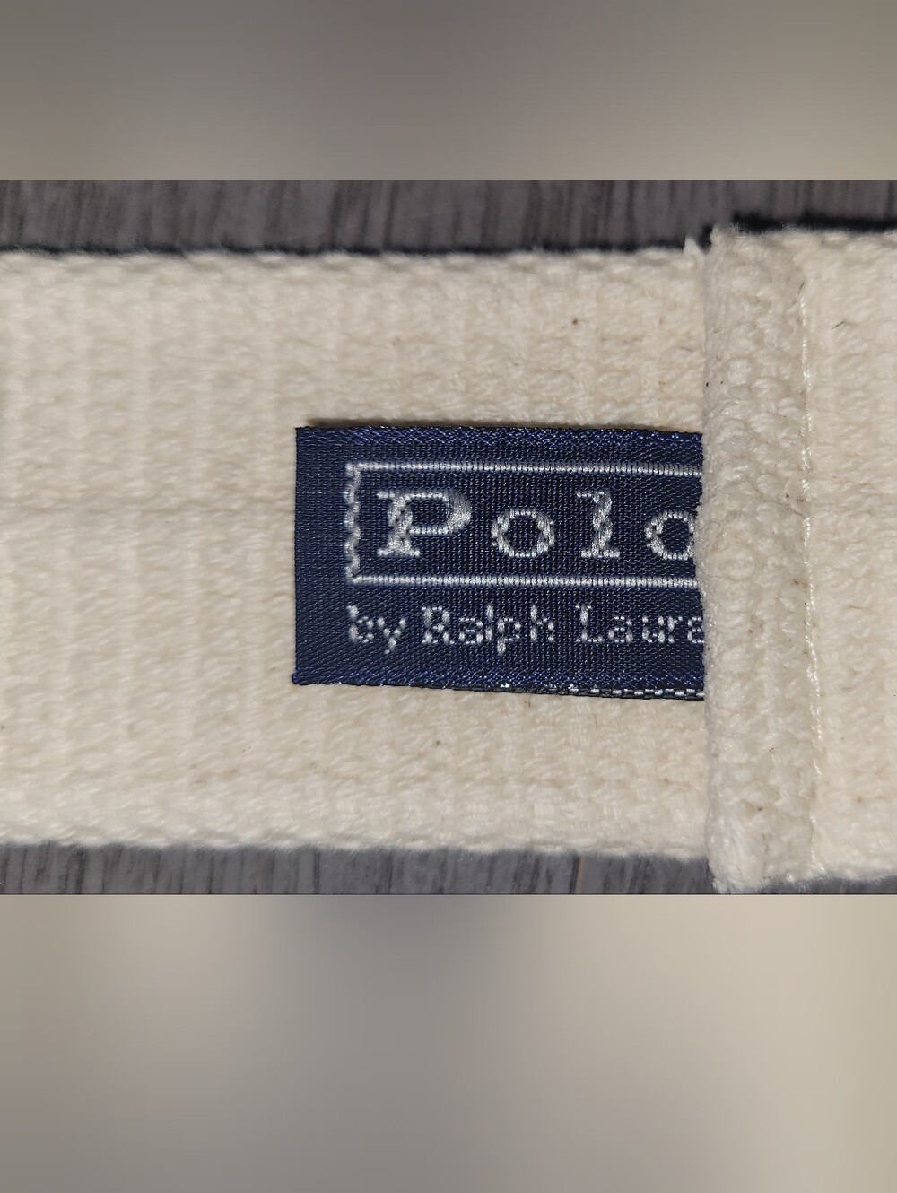 Polo by Ralph Lauren Cream Textured Belt